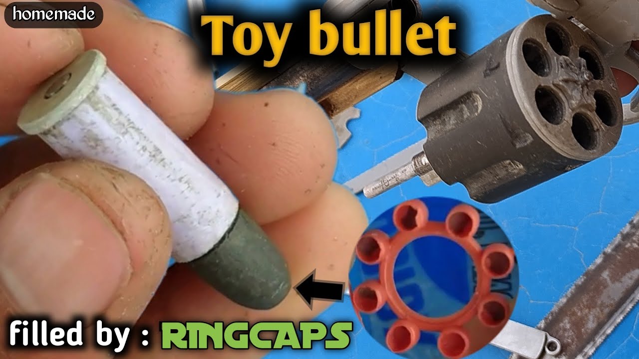How to make toy gun bullet with paper and ringcaps .#experiment,#diycrafts
