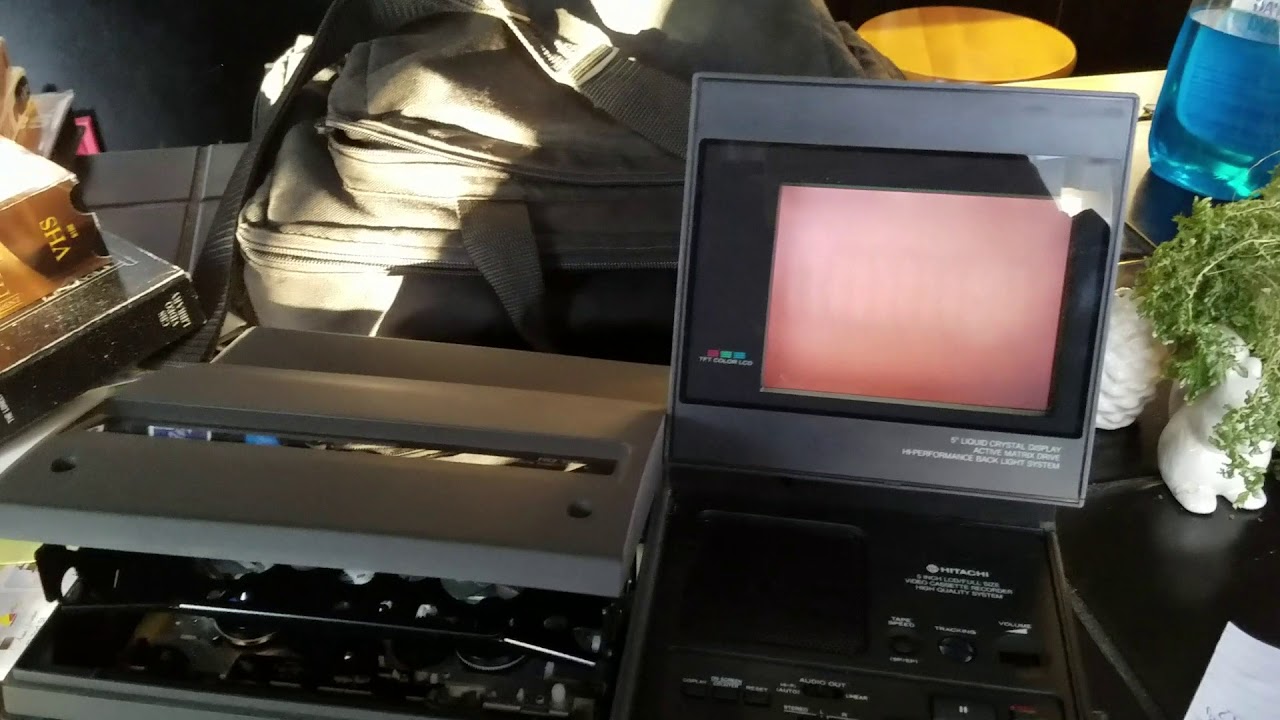 First Laptop Ever? Vintage Rare Hitachi VT-LC50A Portable VHS VCR with LCD screen