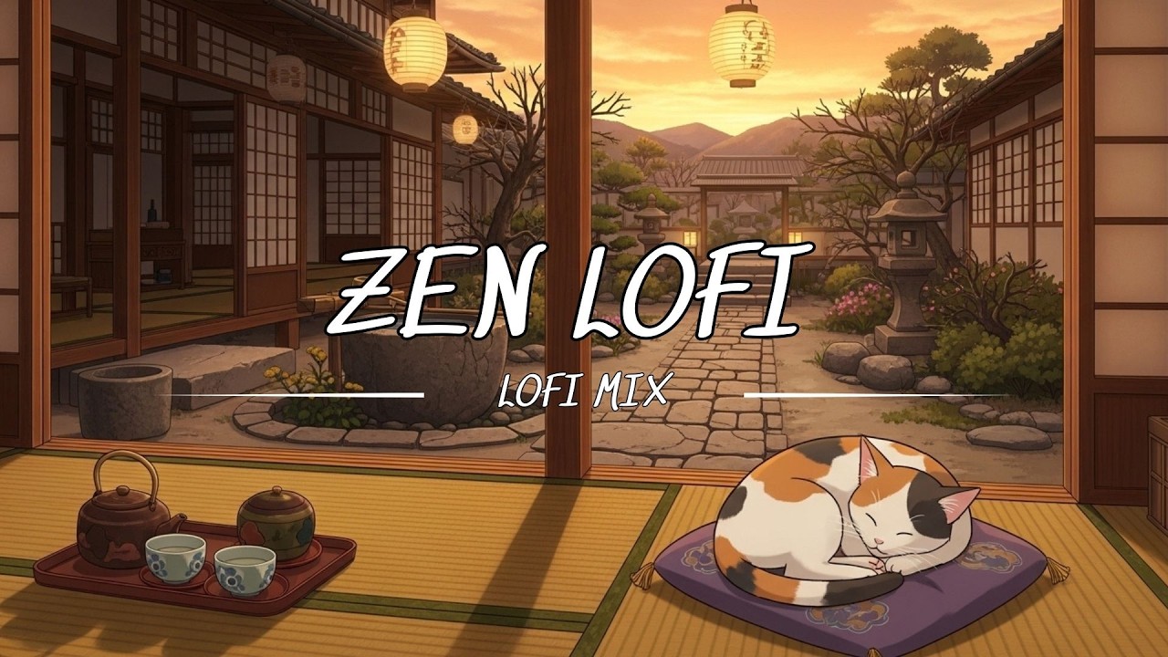 zen lofi 🍵 traditional garden for studying, meditating, or focusing