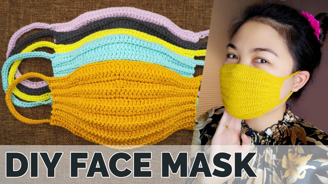 [Eng Caps] ถักหน้ากากอนามัย โครเชต์ How To Crochet a Protective Face Mask