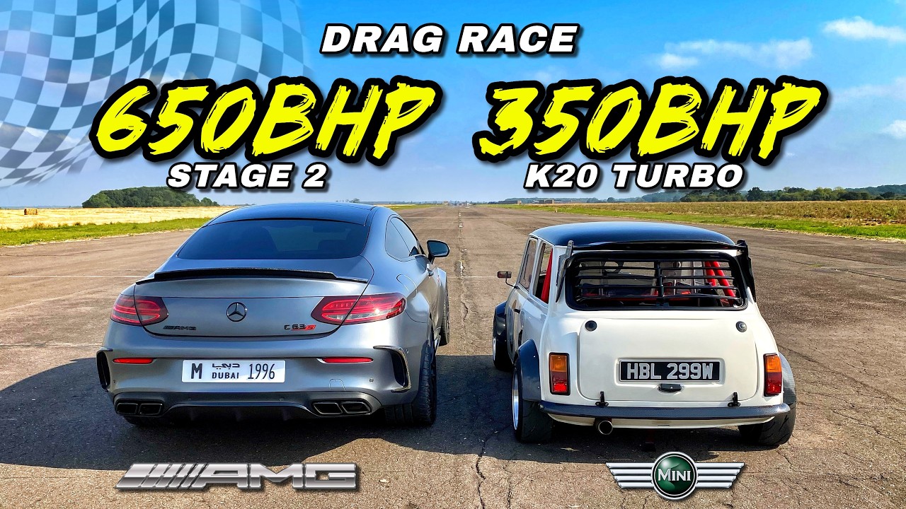 DAVID против GOLIATH PT4.. 350BHP MINI против 650BHP STAGE 2 C63S