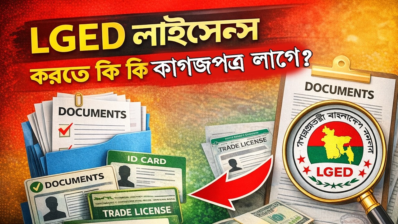 Required Document for LGED Enlistment । এলজিইডি লাইসেন্স পাওয়ার সম্পূর্ণ প্রক্রিয়া