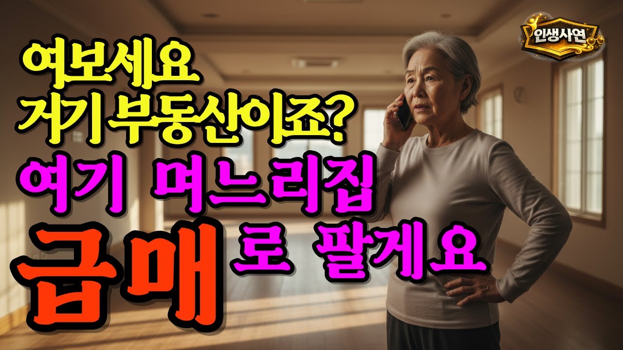 [인생사연] 시어머니는 가족이 아니라는 며느리, 그리고 그 말 한마디로 집을 날려버리고.... | 노년 사연 | 시어머니 | 가족 갈등 | 실화 같은 이야기