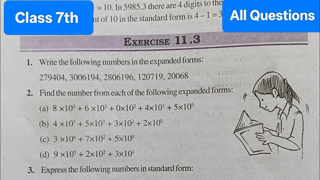 Class 7th maths। Exercise 11.3। Chapter 11। Exponents and power । Ncert। Solution। Cbse maths 