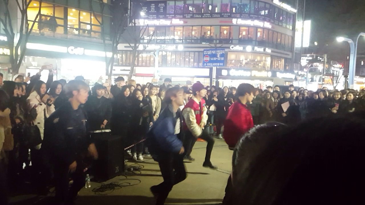 ACE pre-debute NOT TODAY - BTS  COVER DANCE at Hongdae 03/2017