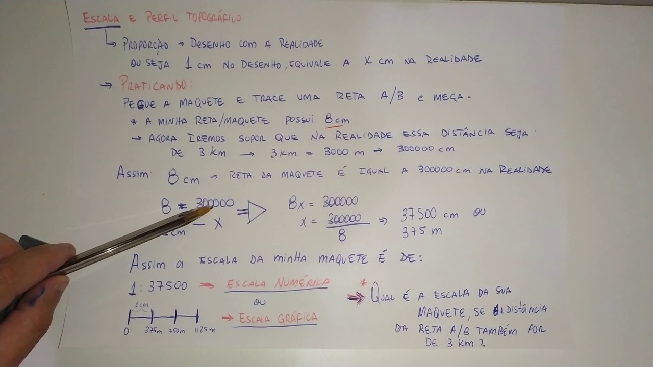 Atividade - Escala e Perfil Topográfico - vídeo 1