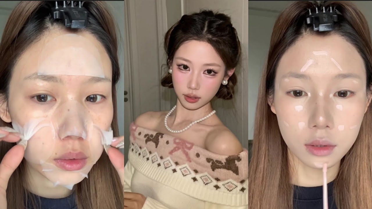 ASMR DOUYIN MAKEUP & ORGANIZING VANITY 🎀 