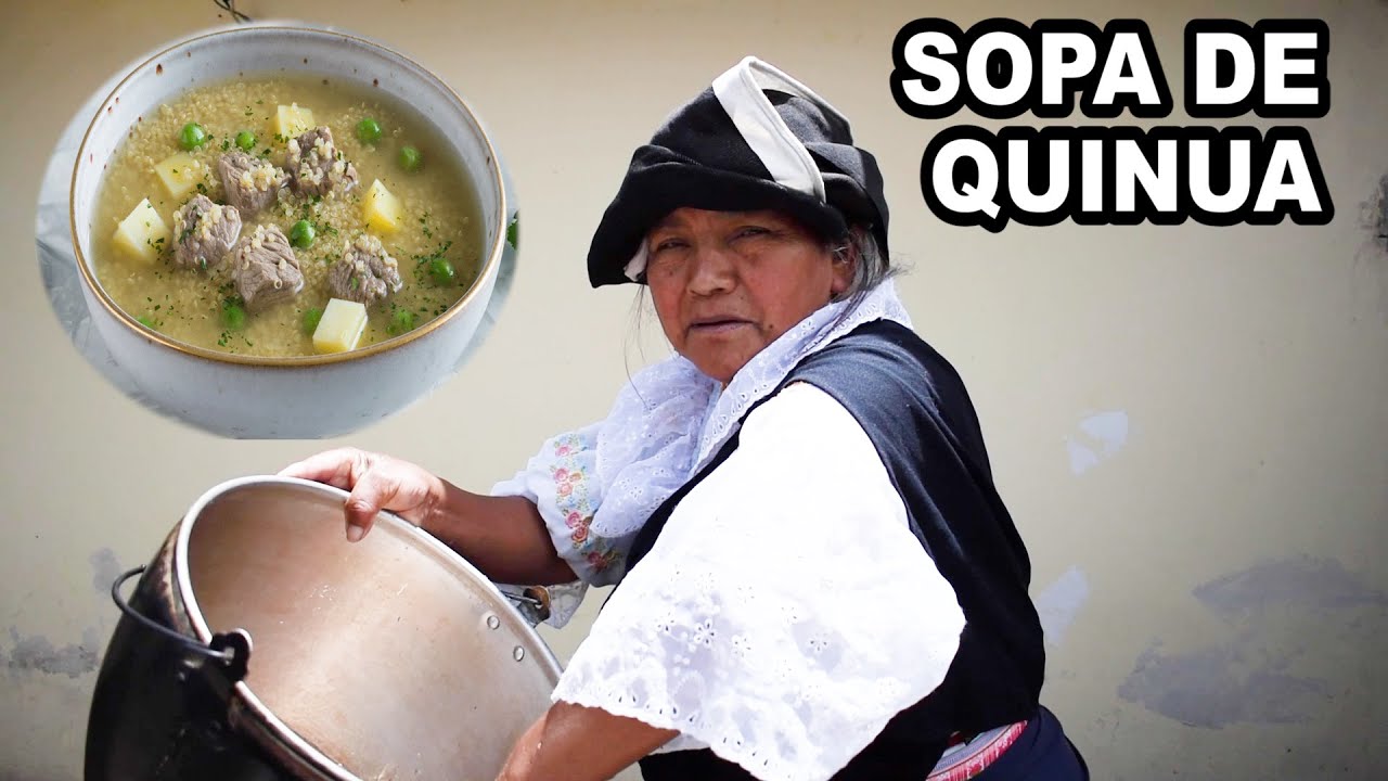 Preparando sopa de quinua con cuero de chancho - MAMÁ JOSEFA
