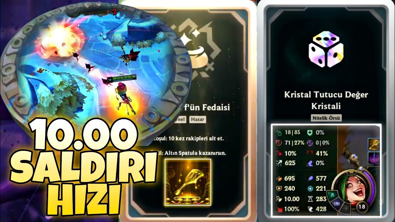 SADECE ÖRS + SPATULALI 10 SALDIRI HIZI JİNX - LOL ARENA MODU