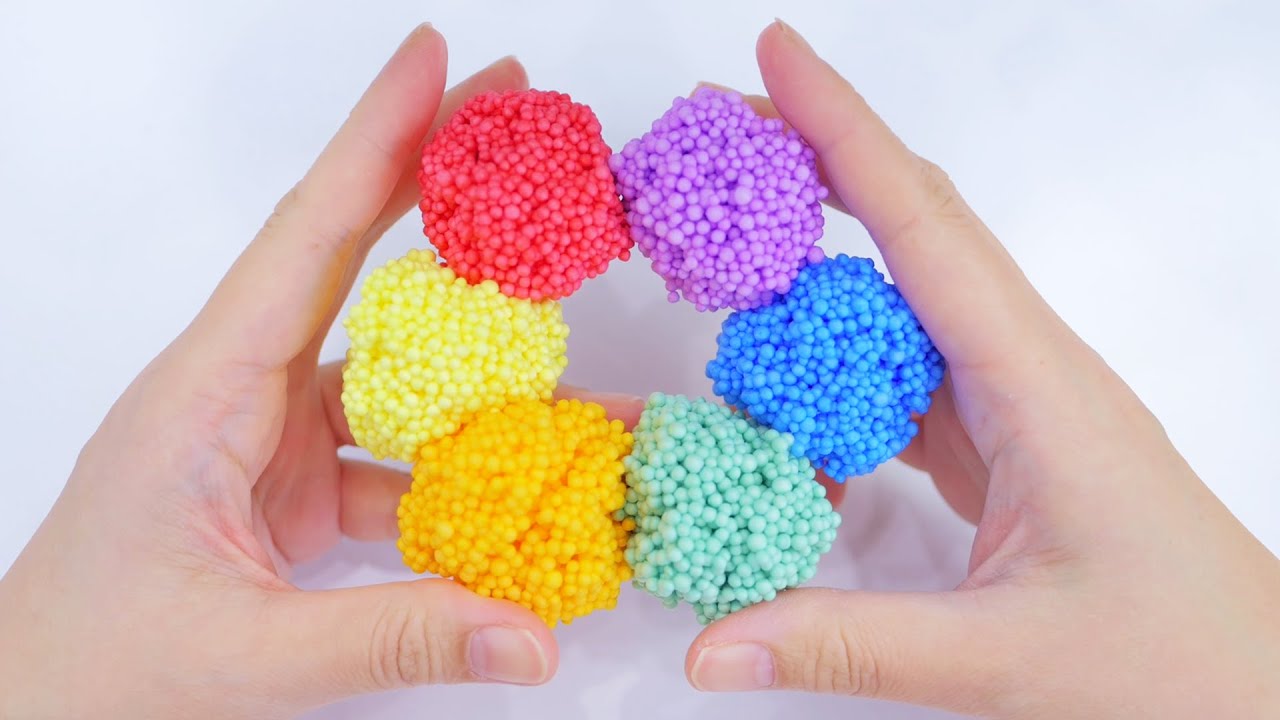 【ASMR】つぶつぶ不思議ねんどを全色混ぜてスライムも混ぜちゃう　DAISO SLIME【音フェチ】