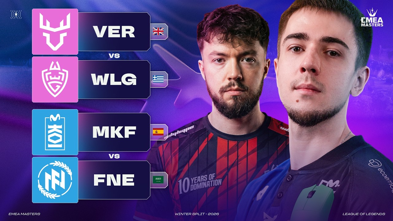 🔴WLGaming Esports vs Verdant🔴Movistar KOI Fénix vs FN Esports🔴EMEA MASTERS WINTER 2026🔴