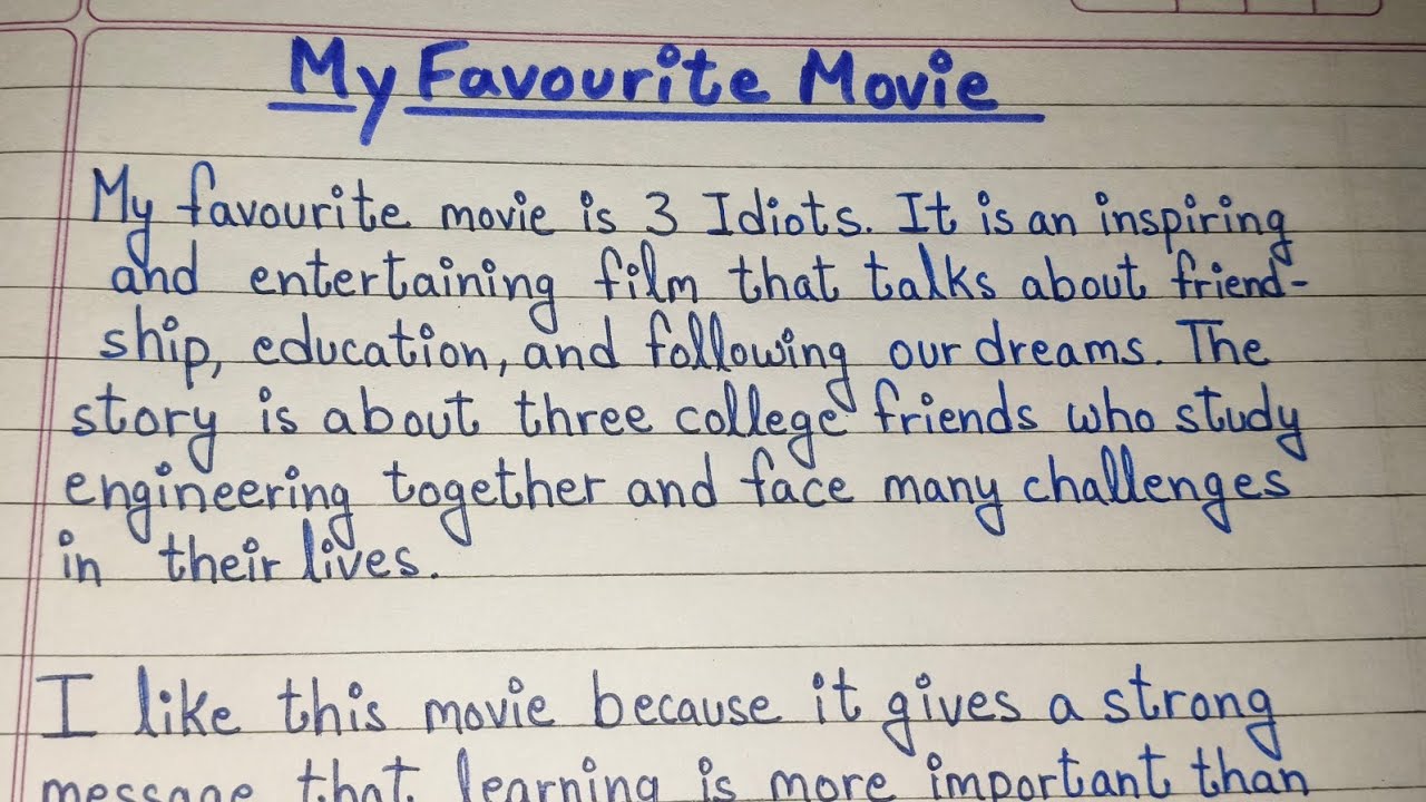Essay on My Favourite Movie | My Favourite Movie Essay in English 