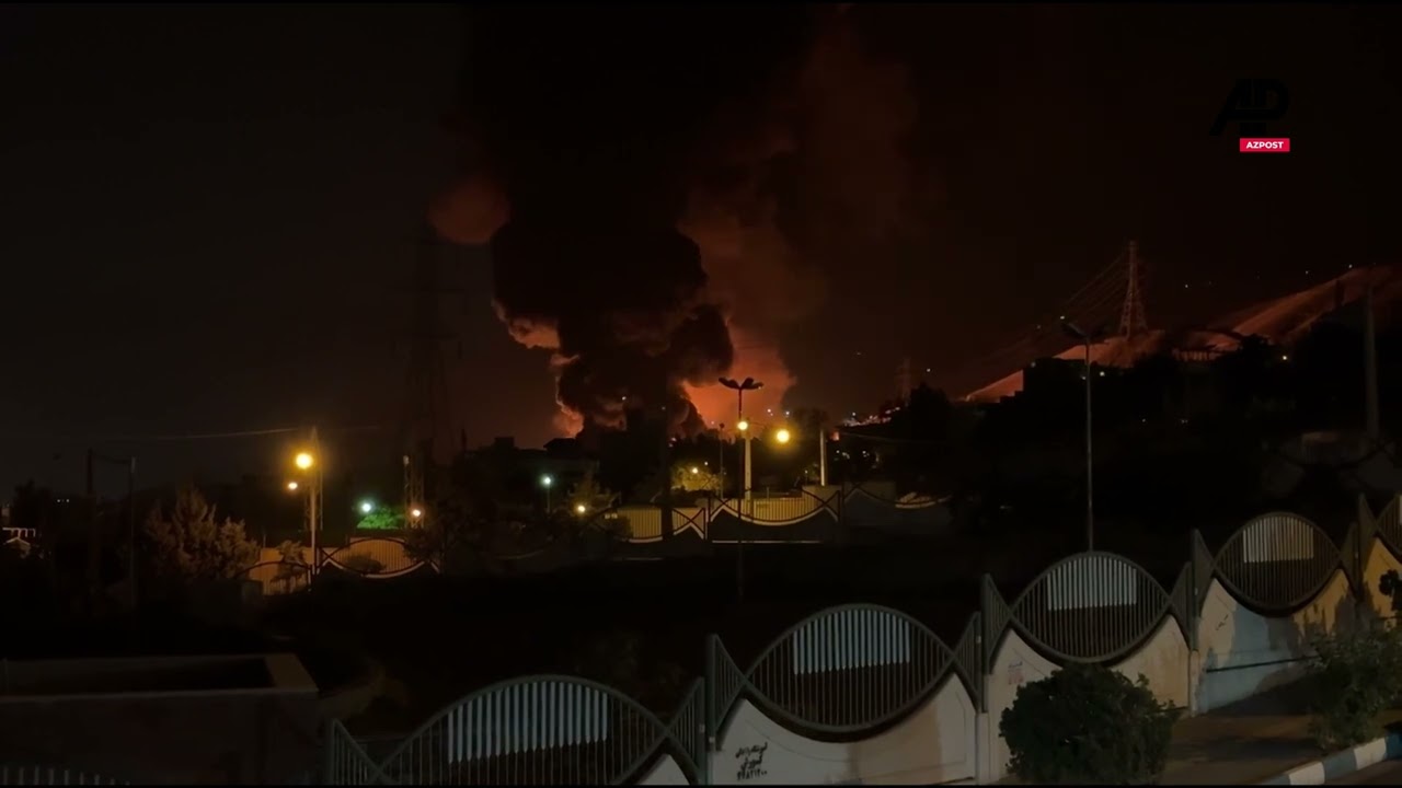 Tehran Skyline Lit by Massive Oil Depot Fire After Israeli Strike | Escalating Tensions