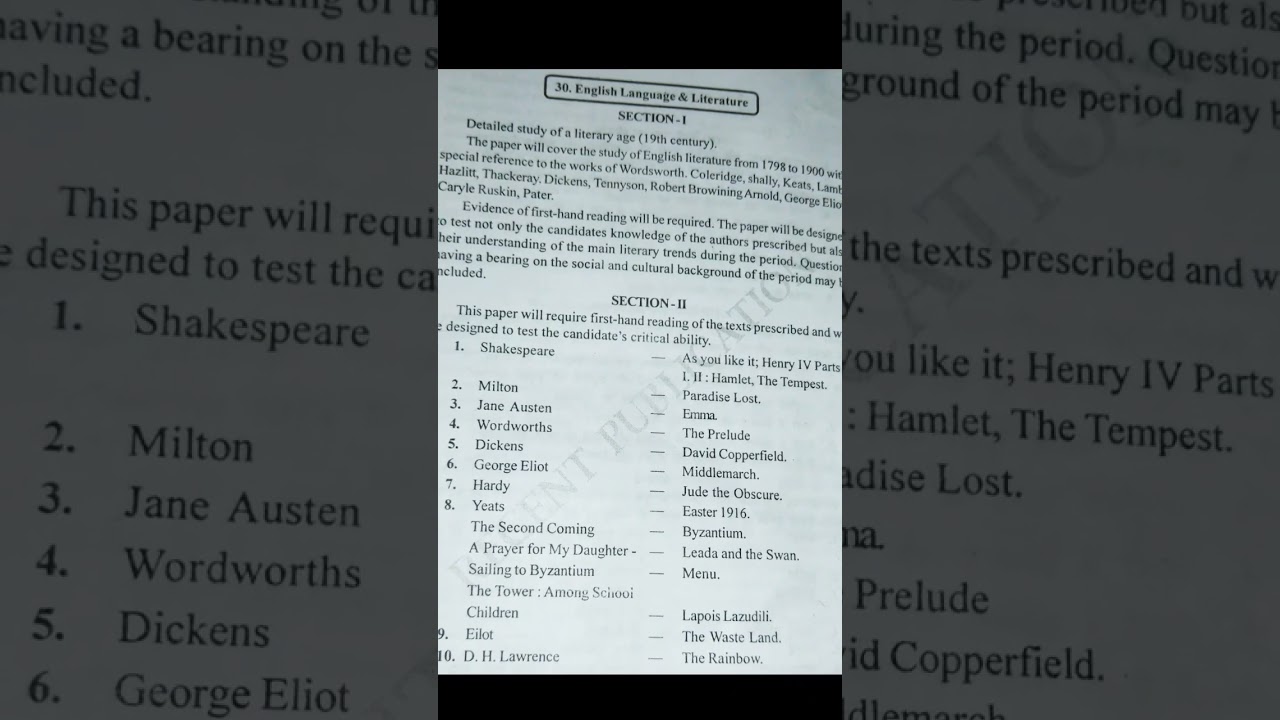 English optional syllabus for bpsc#englishliterature#bpsc