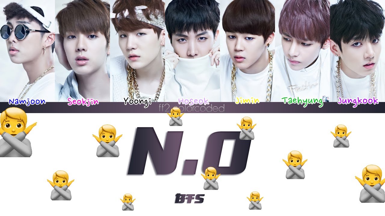 BTS (방탄소년단) - N.O (ColorCoded Lyrics|ПЕРЕВОД НА РУССКИЙ|КИРИЛЛИЗАЦИЯ) FF2COLORCODED