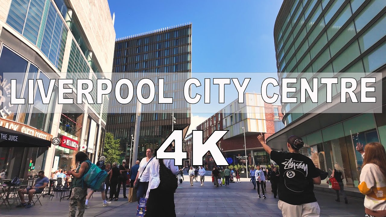 LIVERPOOL 4K | Walking Tour | City Centre | Bright Sunny Day