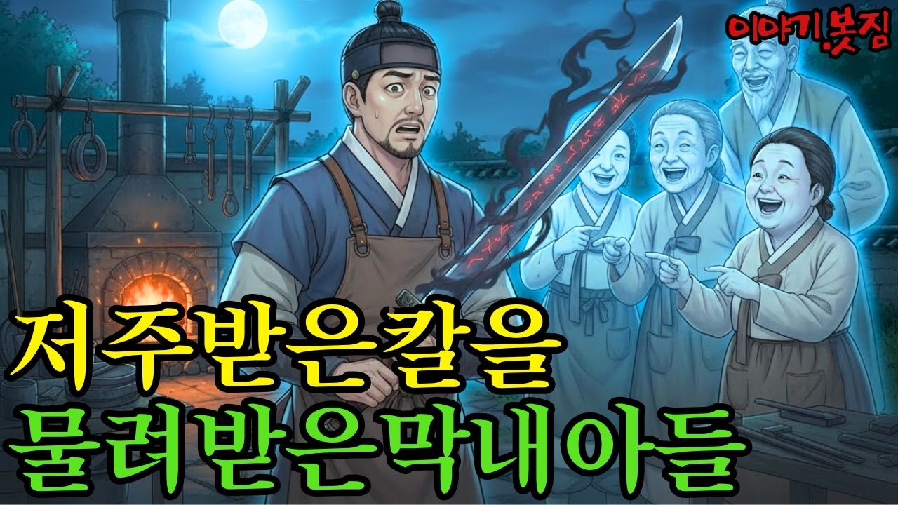 아무도 들지 못하는 저주받은 칼을 물려받은 대장장이 막내아들 |야담|만담|전설|옛날이야기|사연|