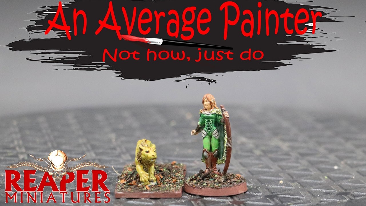 TIMELAPSE - Painting Aeris, Elf Ranger & Panther (03401) from Reaper Miniatures