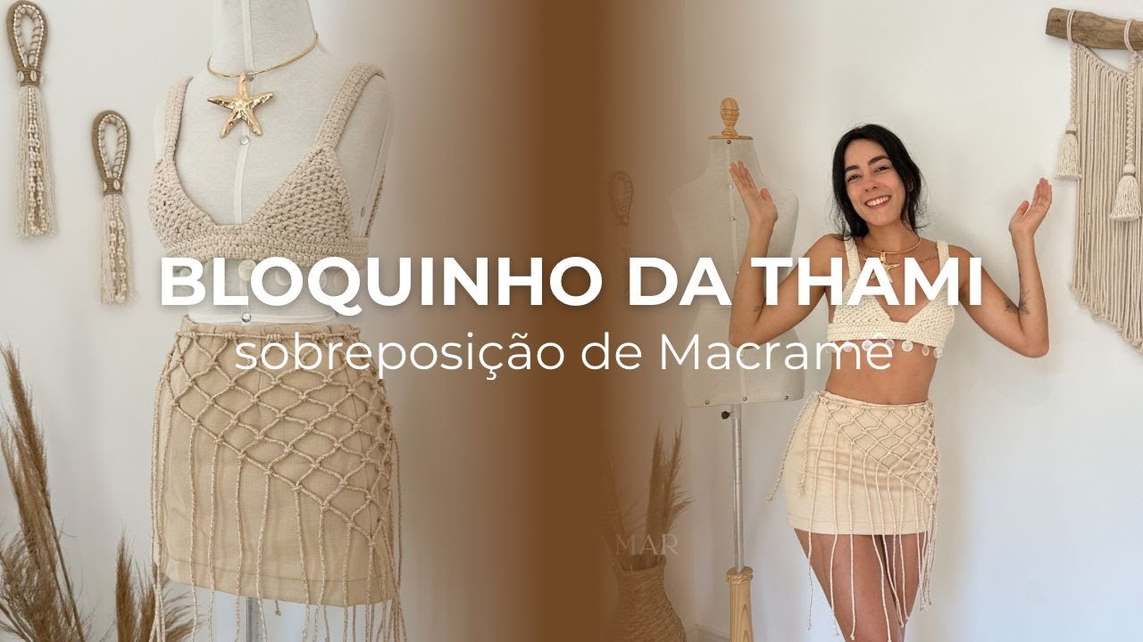Passo a passo sobreposição de Macramê | Bloquinho da Thami
