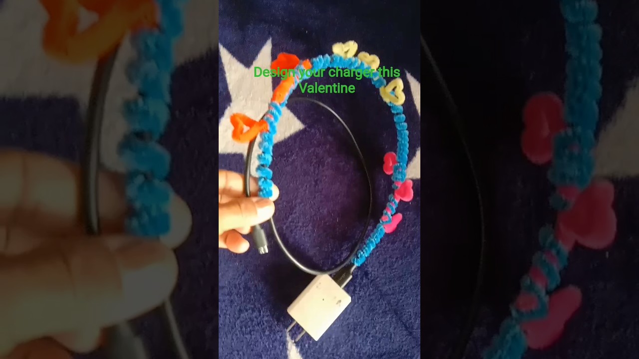Design your charger this Valentine with pipe cleaner