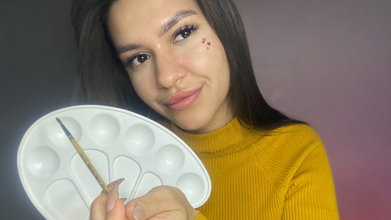 Asmr| spit painting you with edible paint 🎨 (mouth sounds, no talking)