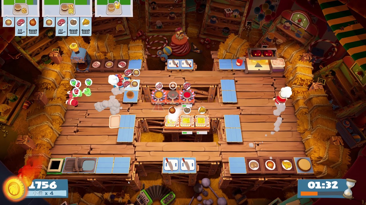 【overcooked2】carnival of chaos 3-2 duo 3128