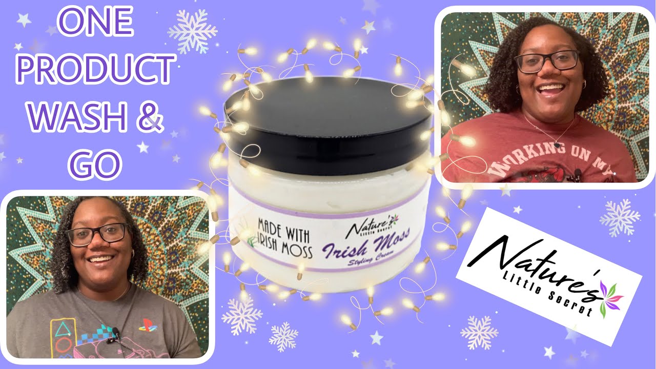 CURLSMAS DAY 25 🙌🏾💃🏾 | NLS IRISH MOSS STYLING CREAM ONE PRODUCT WASH & GO | Curly Tells