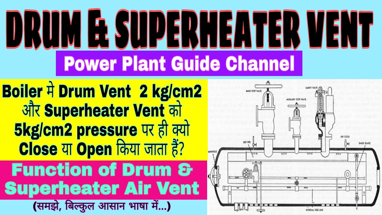 BOILER DRUM & SUPERHEATER VENT OPERATION / Why Drum & Superheater Vent closed or opened at 2 kg/cm2