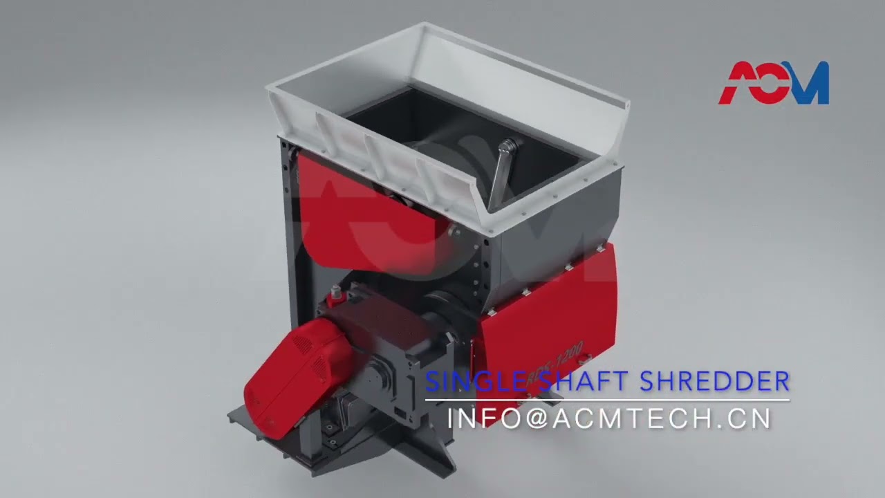 SINGLE SHAFT SHREDDER | Plastic Shredder Machine 3D Animation | Shredder Solution for Waste Material