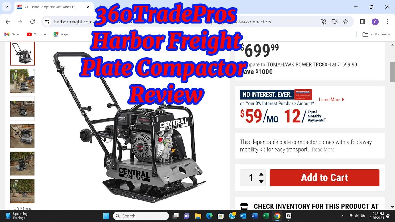 Harbor Freight Plate Compactor Review