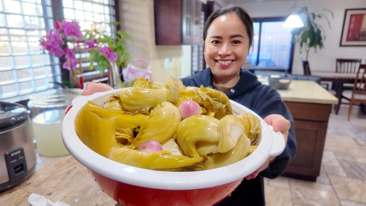 Dưa Cải muối chua, Cá Kho Tộ & Mực Nang Nướng Thơm Ngon ở Mỹ 🇺🇸🔥