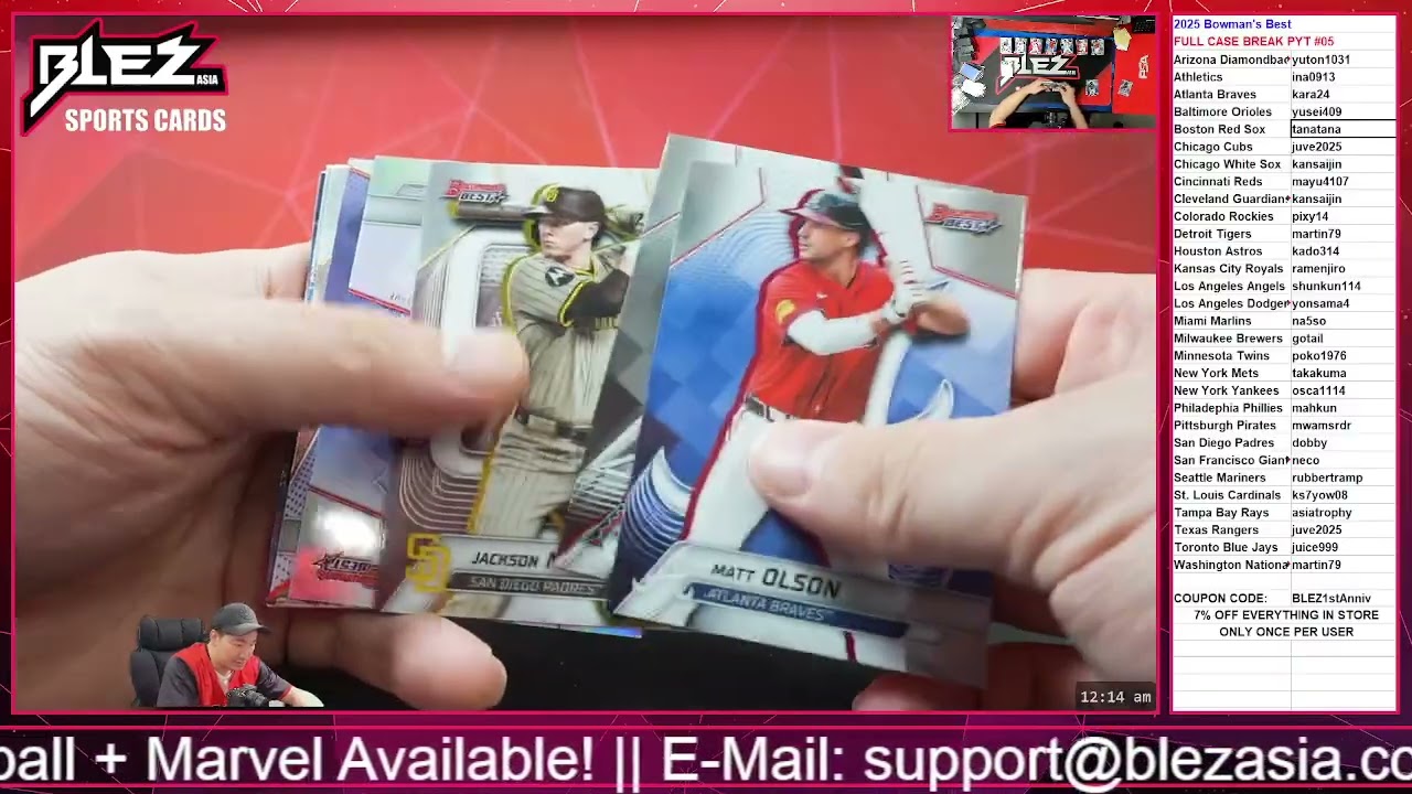 2025 Bowman's Best FULL CASE BREAK PYT #05