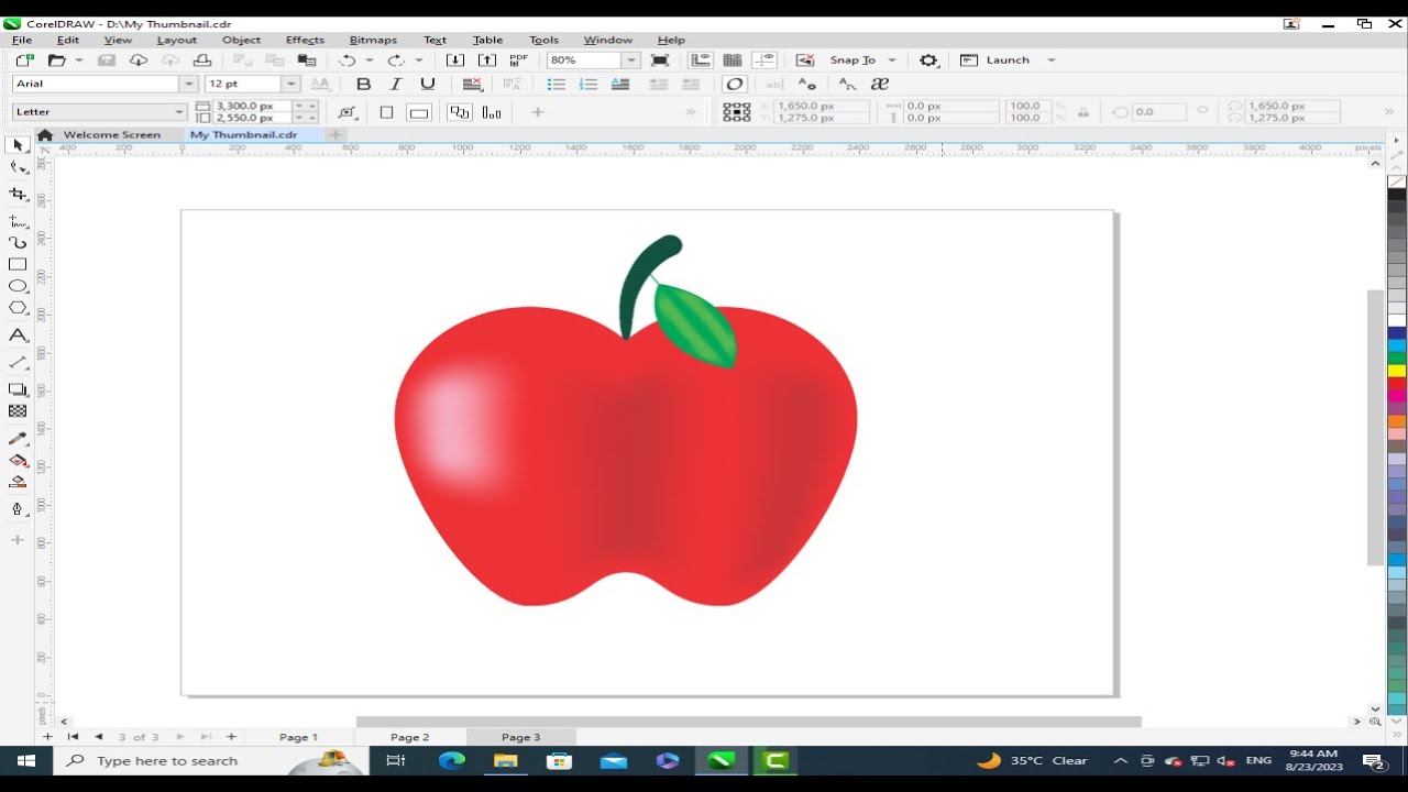 How to make Apple design in CorelDraw | Use of Mesh Tool|CorelDraw tutorial Urdu Hindi | Logo design