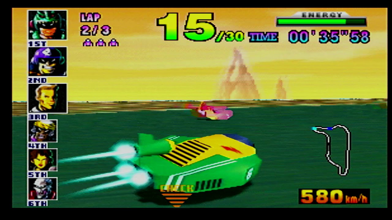 HDMI 1080p - N64 Original Hardware & Software - F Zero X - Nintendo 64 - Longplay Speedrun - Part 5