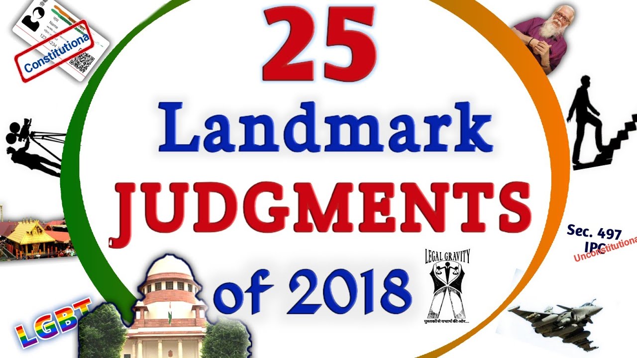 25 Landmark Judgments of 2018 | In English & Hindi