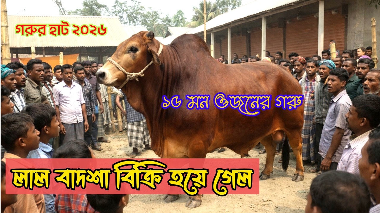 ১৫ মন ওজনের গরু। লাল বাদশা বিক্রি হয়ে গেলে। কত দামে বিক্রি হলো। গরুর হাট ২০২৬। গরুর হাট TV