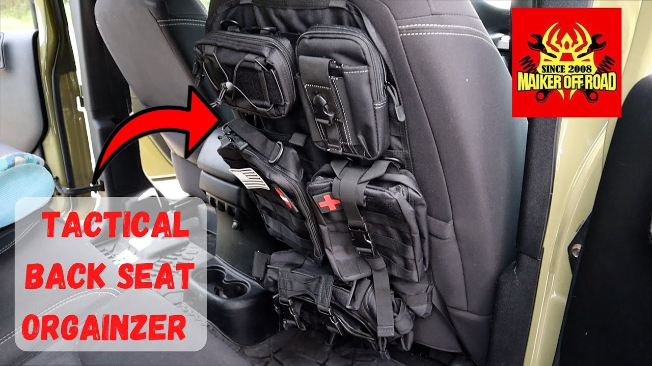 120 - Tactical Back Seat Organizer - by MAIKER OFFROAD - Jeep Wrangler JK