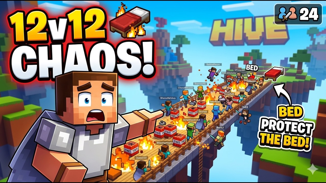 12v12 Mega Bedwars is actual pure chaos. ⚔️ | Supercul Warfare