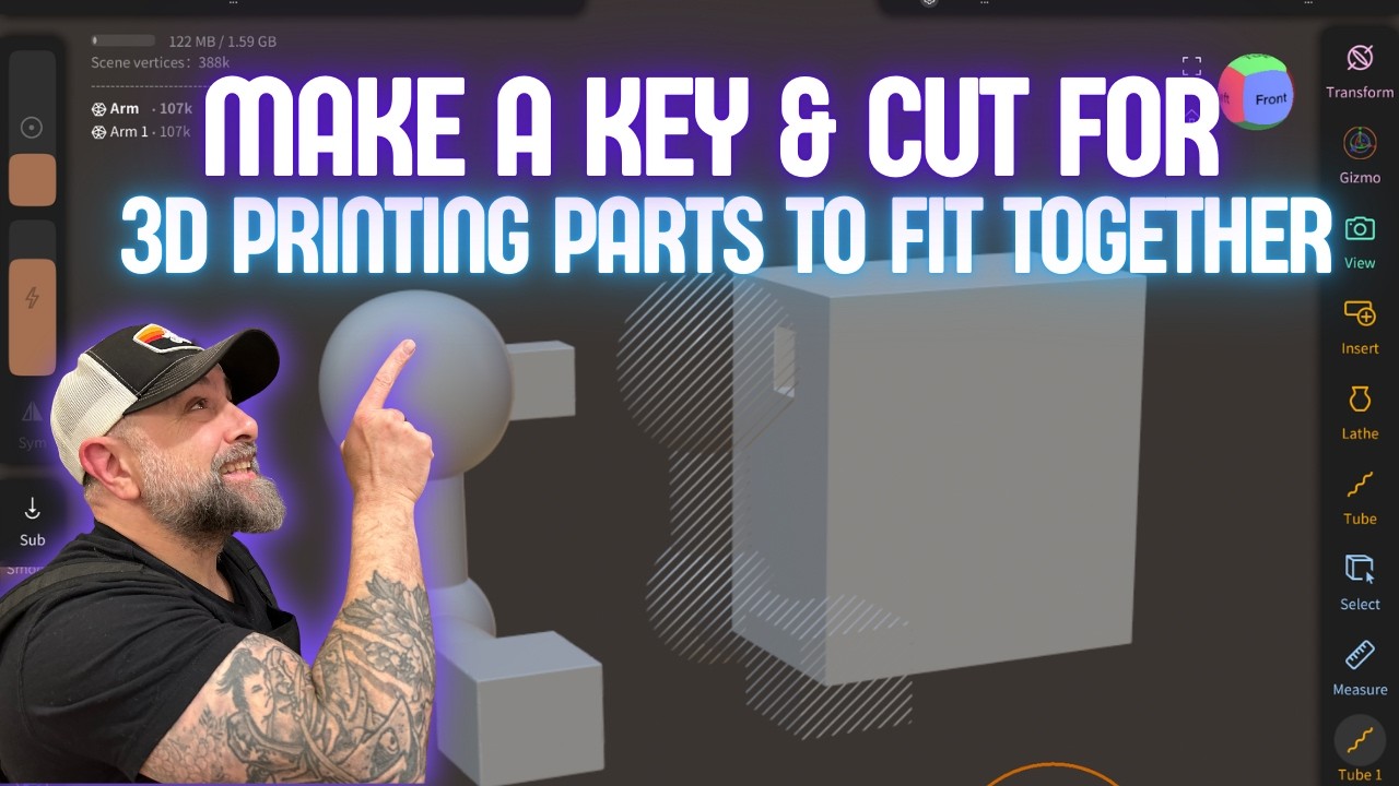 Создайте КЛЮЧЕВУЮ ВЫРЕЗКУ в Nomad Sculpt, которая ДЕЙСТВИТЕЛЬНО РАБОТАЕТ для 3D-печати!