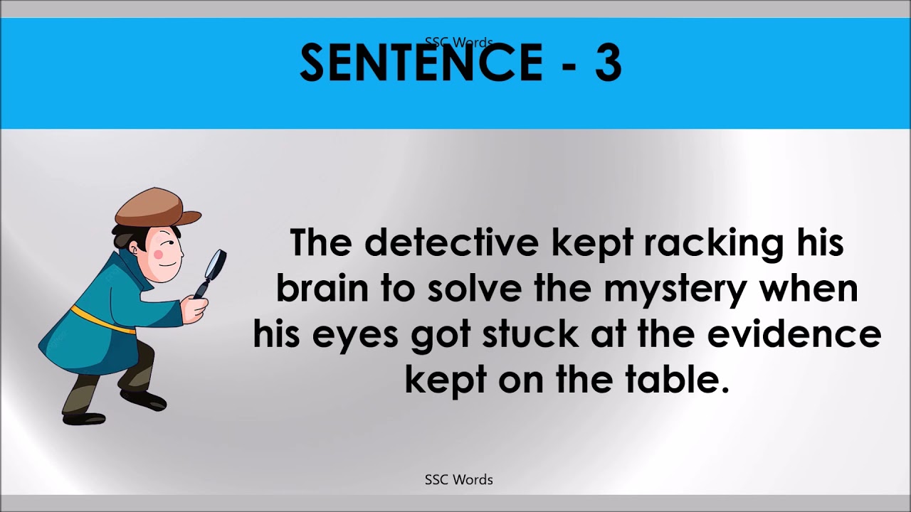 RACK YOUR BRAINS Idiom 884 # Meaning and five sentences # SSC Words