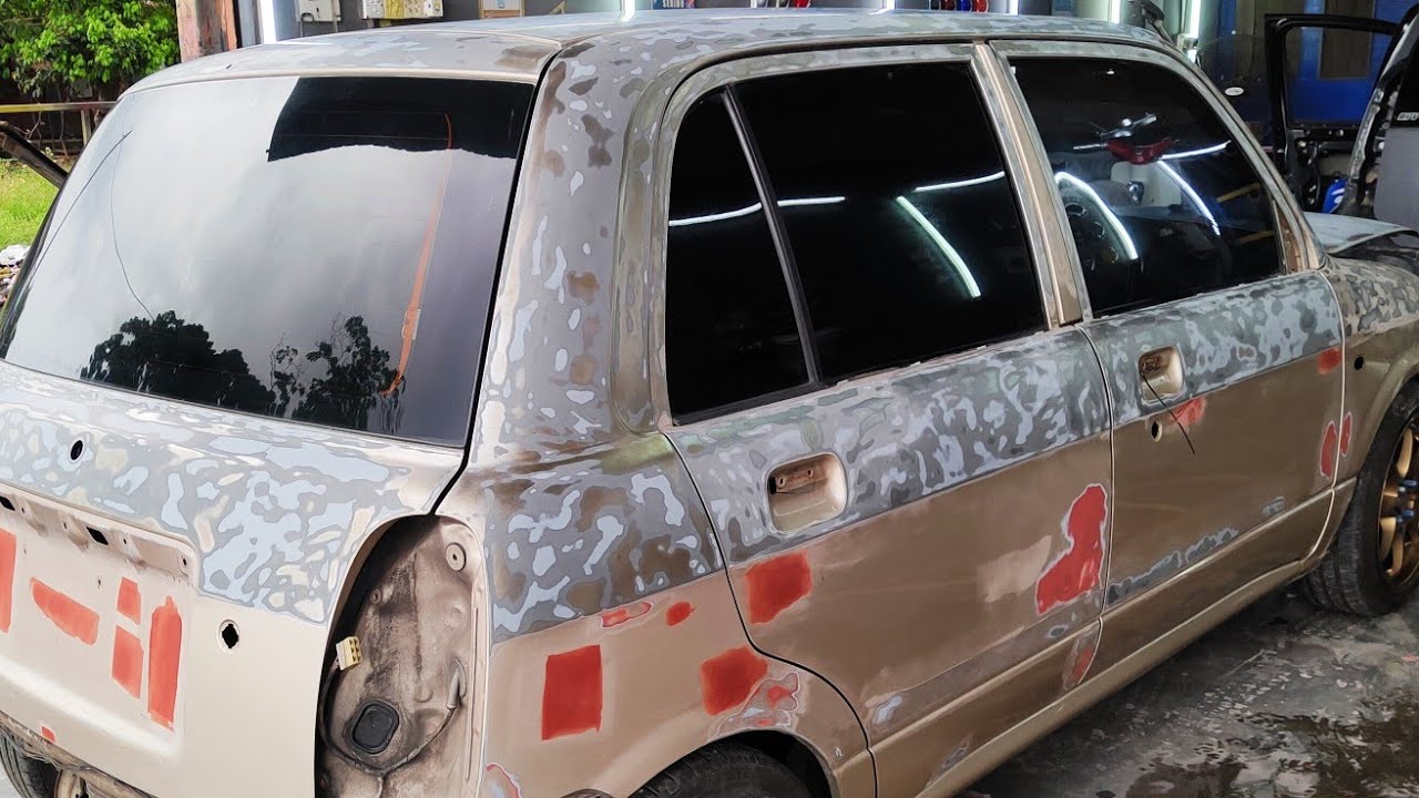 Repaint Perodua kelisa Change Colour proses done