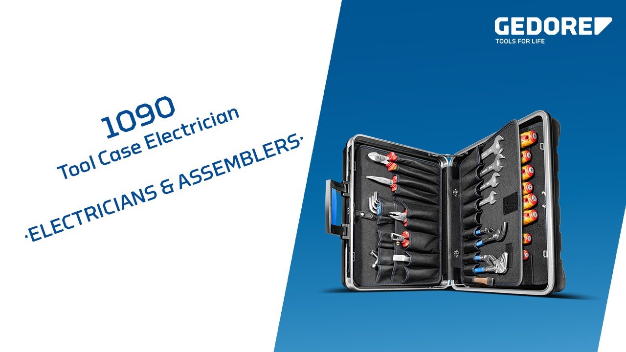 GEDORE Electrician's tool case | 1090 | Perfect for electricians, fitters and facility managers