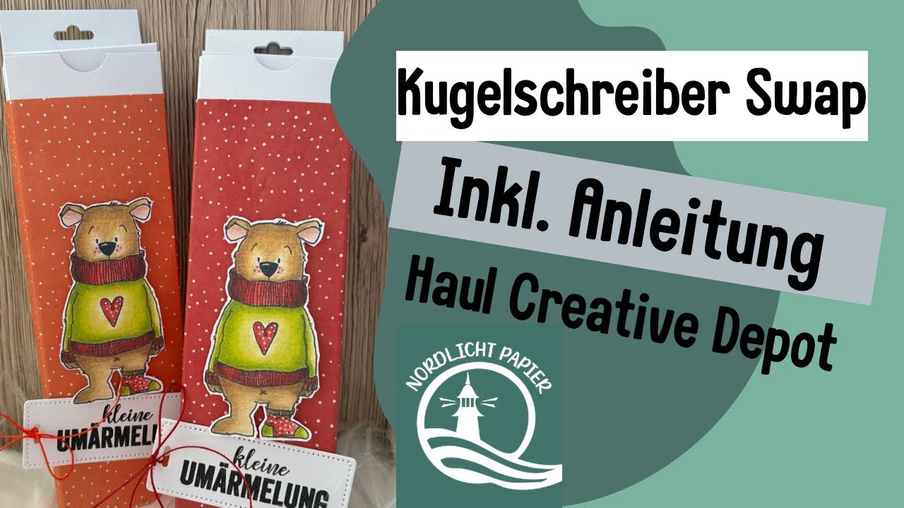 Kugelschreiberverpackung mit Anleitung/ kleiner Haul Creative Depot 