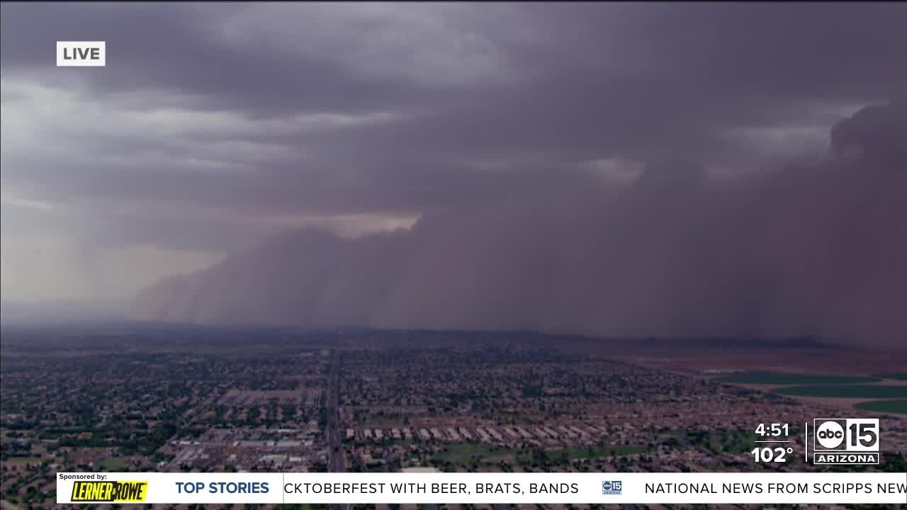 A Dust Storm Warning put into effect for parts of the Valley