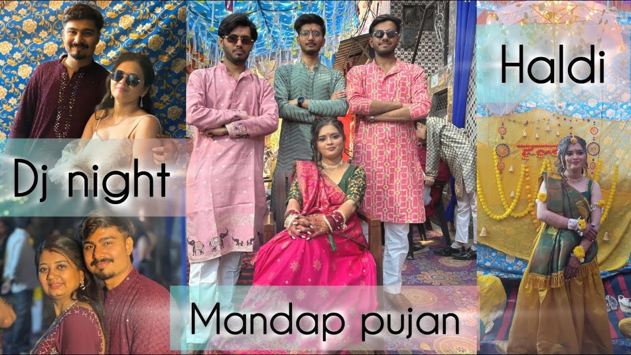 Day~2 || Mandap pujan | Haldi | Dj night ❤️🧿|| #wedding #youtube #vibes #weddingphotography 