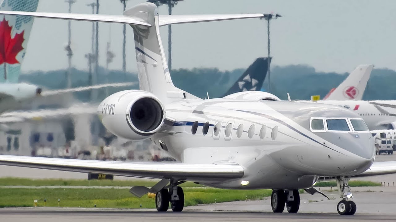 Sunwest Aviation Gulfstream G650ER (GLF6) landing & departing Montreal (YUL/CYUL)