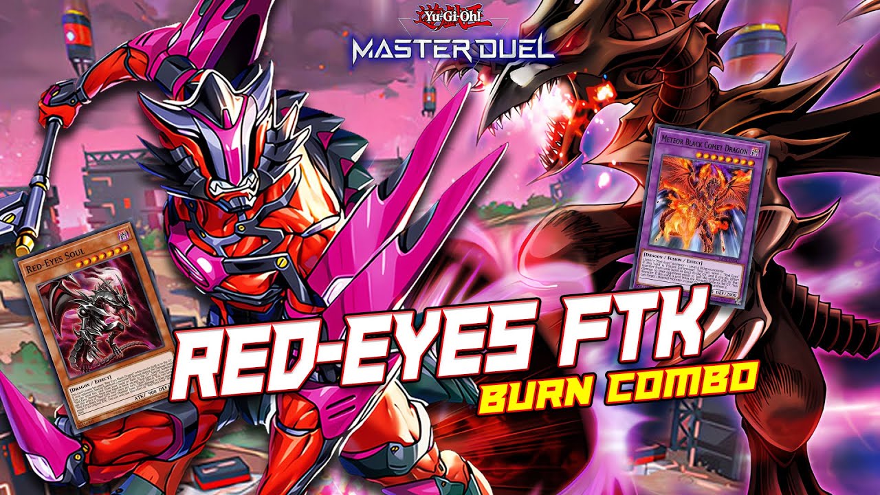 Master Duel - RED-EYES deck First Turn Kill!!! Tutorial combo and Test Hand - Step by step.