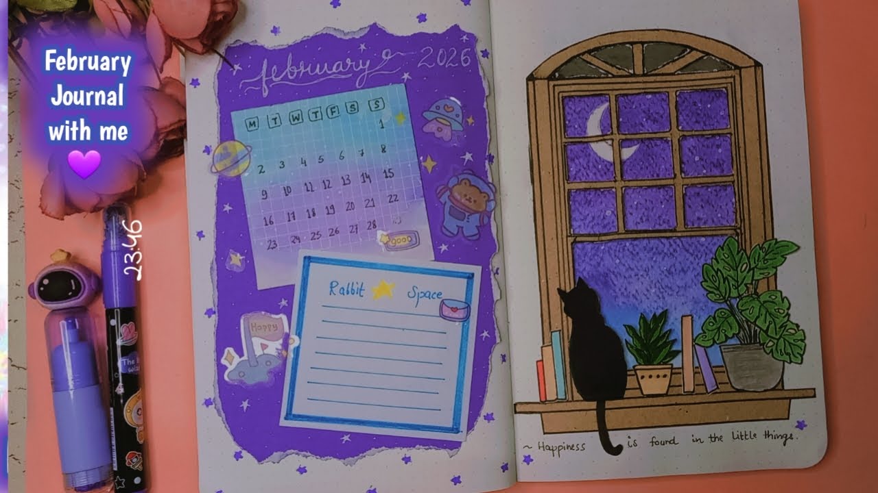February journal with me 💜 