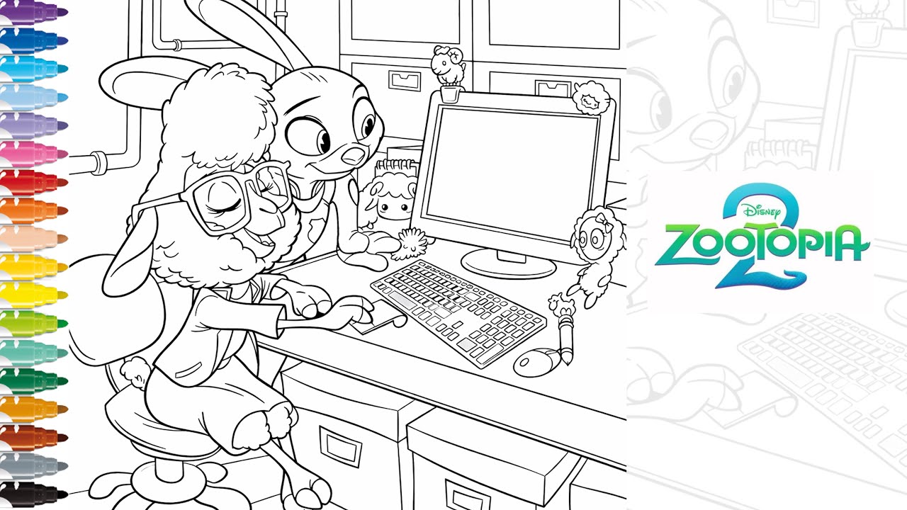 Satisfying Coloring Judy Hopps ZOOTOPIA2/Relaxing Art/Coloring Pages Judy Hopps,Miss Bellwether