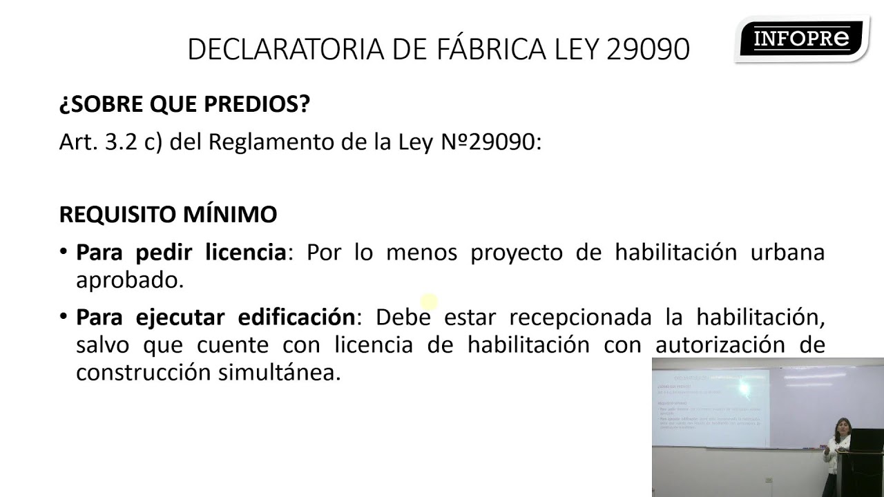 INFOPRE - Tipos de Habilitaciones Urbanas